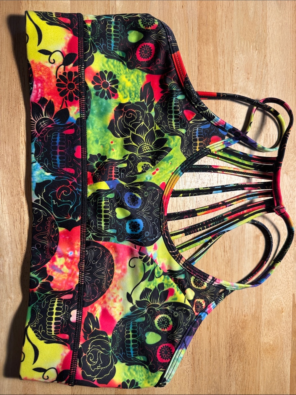 CVG Tie Dye Skulls Bra